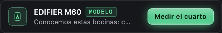 EDIFIER M60, modelo: conocemos estas bocinas, medir el cuarto